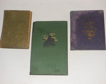 Lot of 3 German Religious Hardcover  Vintage Antique Books