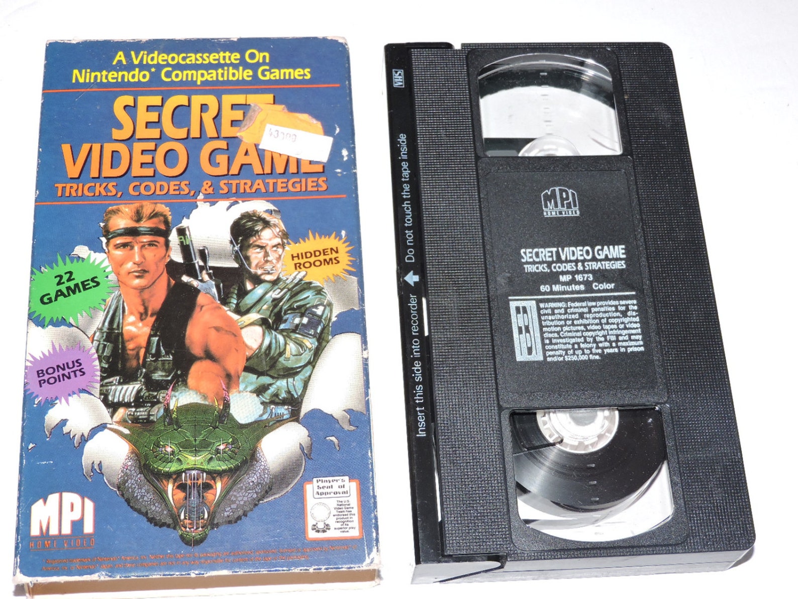 Nintendo Vintage Video Game VHS Tape Secret Video Game Tricks Etsy