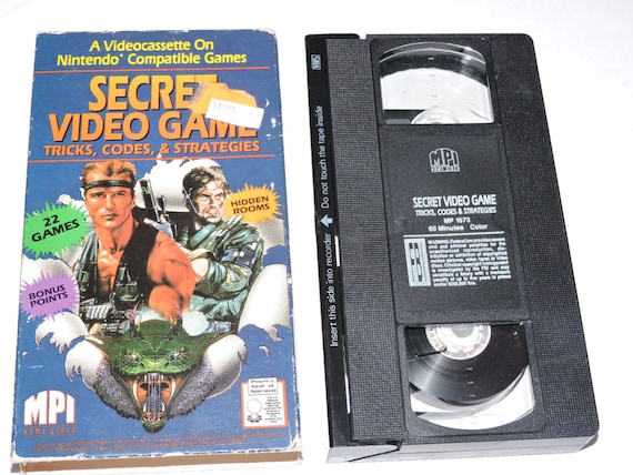 Nintendo Vintage Video Game VHS Tape Secret Video Game