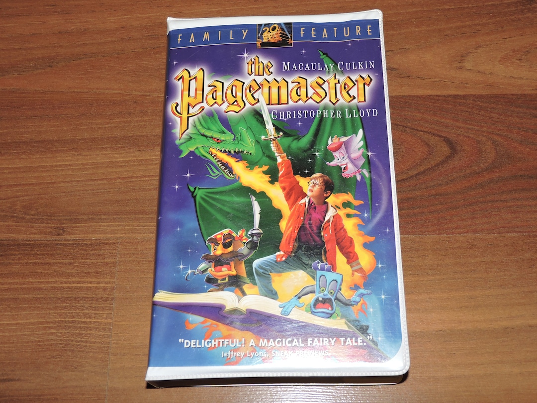 The Pagemaster 1995 Movie VHS Tape Etsy