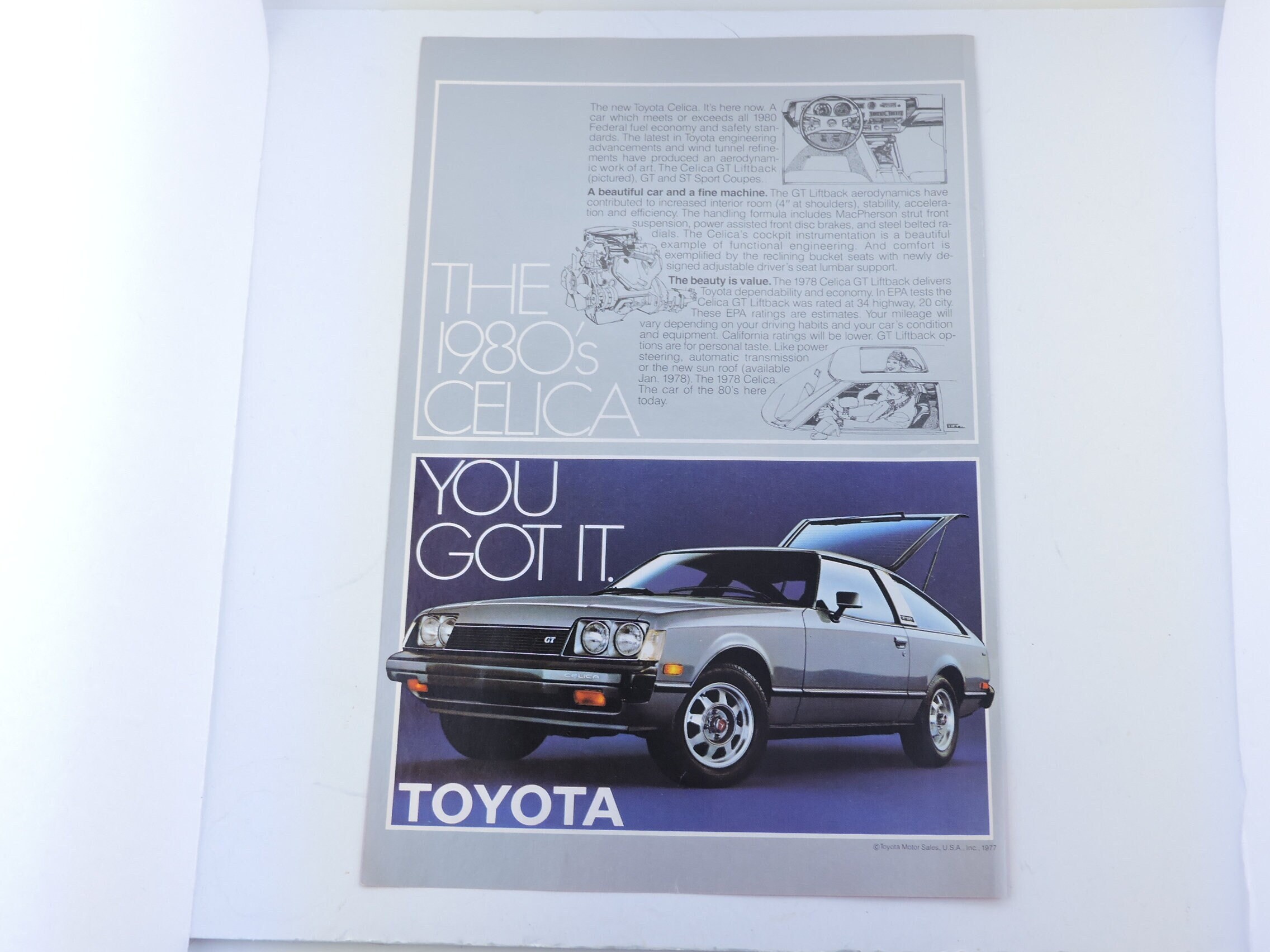 Authentic 1978 Toyota Celica GT Liftback Car Automotive Print