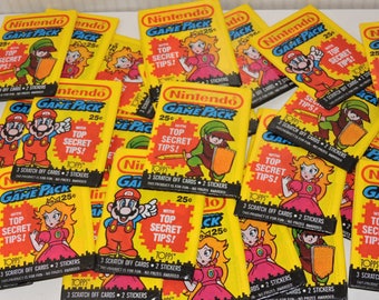 1x Mario 1989 Topps Nintendo Game Packs Trading Cards Sealed Pack