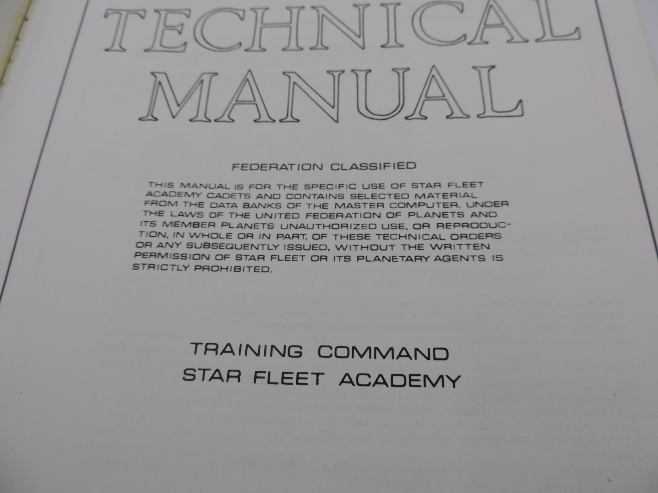 STAR TREK Star Fleet Technical Manual Vintage Softcover Book - Etsy