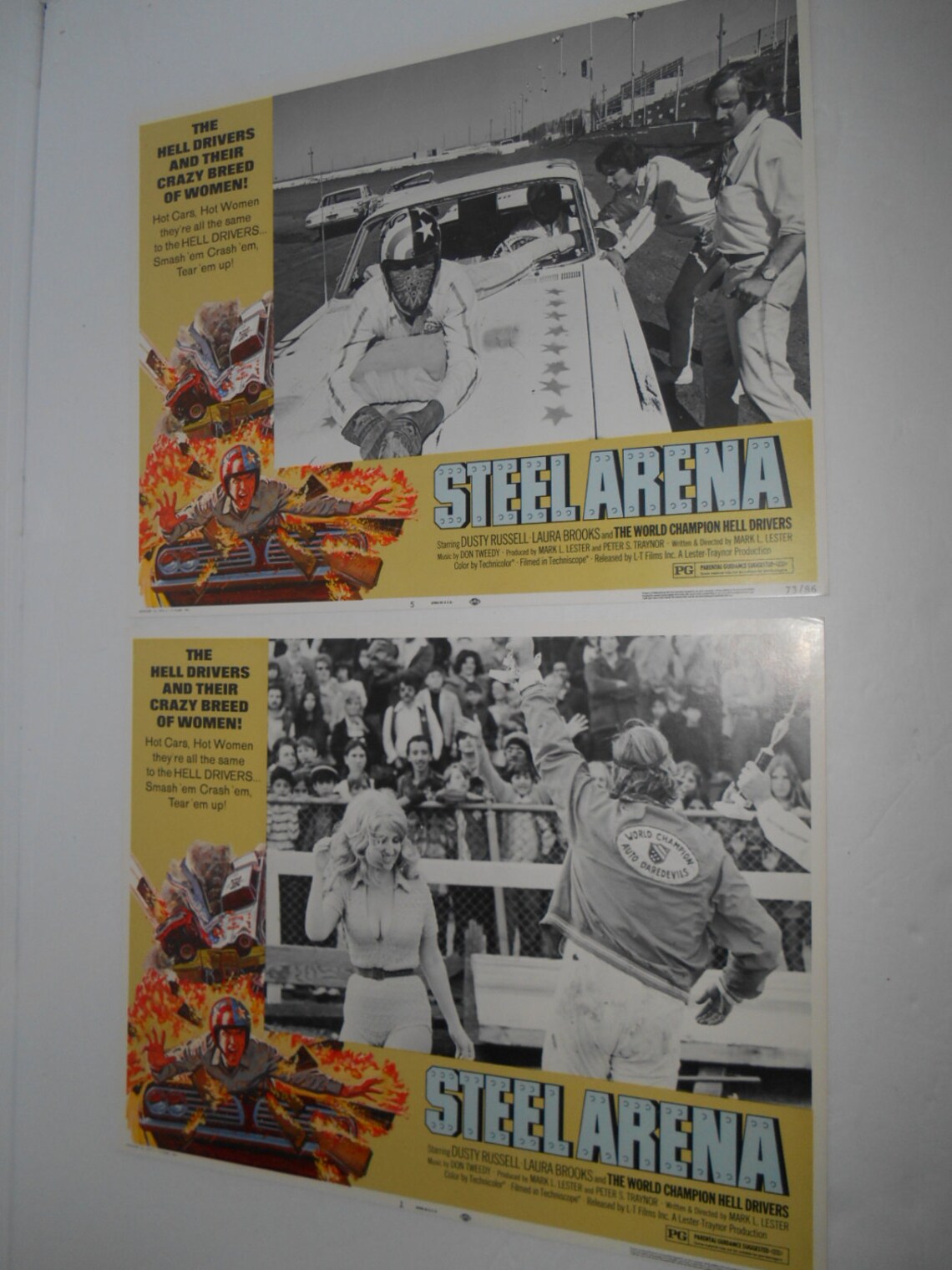 8x 1973 STEEL ARENA Movie Lobby Card Set 11x14 Etsy