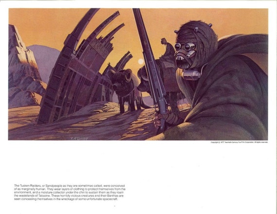 Tusken Raiders With Banthas 1977 Original Vintage Star Wars