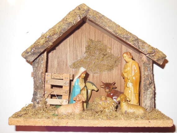 Lot De 3 Crèches De Noël Vintage En Bois Par Huwena – Déco Table Rustique Et Naturelle, Super Mignon