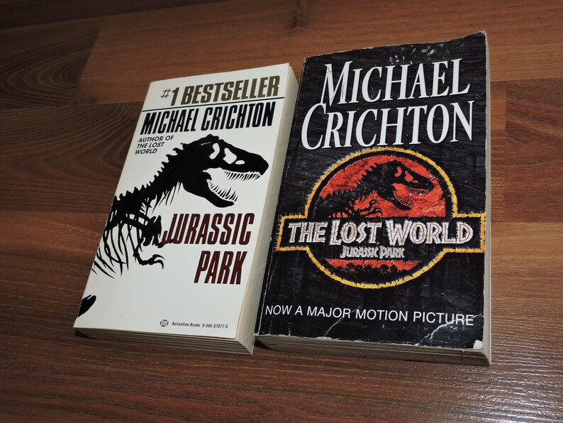 2x Jurassic Park & the Lost World by Michael Crichton - Etsy