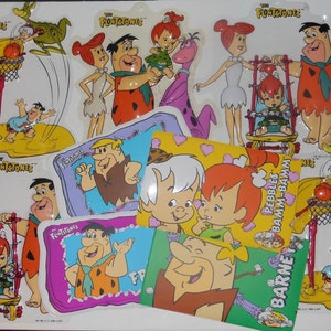 Lot Of 9 Vintage Flintstones - Childrens Decor And Placemats