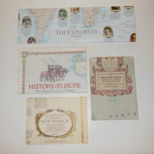 4 x Vintage grandes cartes géographiques National