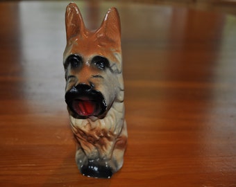 Vintage Chalkware Terrier Perro Tiza WareFigurina
