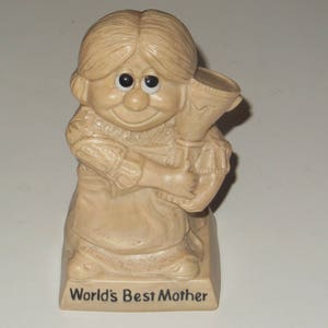 Estatueta de resina vintage da melhor mãe do mundo