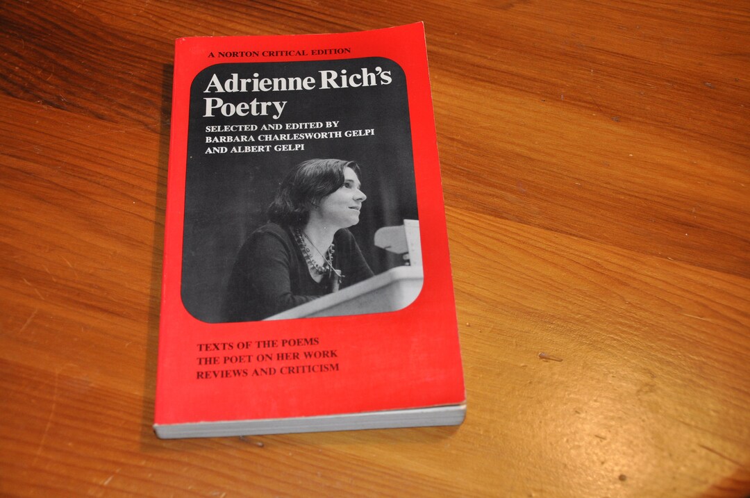 Adrienne Rich's Poetry Texts of the Poems the Poet on Etsy