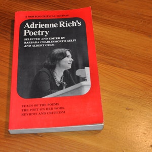 Adrienne Rich&#39;s Poetry  ( Texts of the Poems, The Poet on Her Work, Reviews and Criticism) Vintage Poetry Book