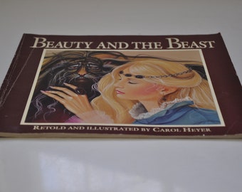 Rare Beauty And The Beast Vintage Softcover Children's Fairy Tale Book
