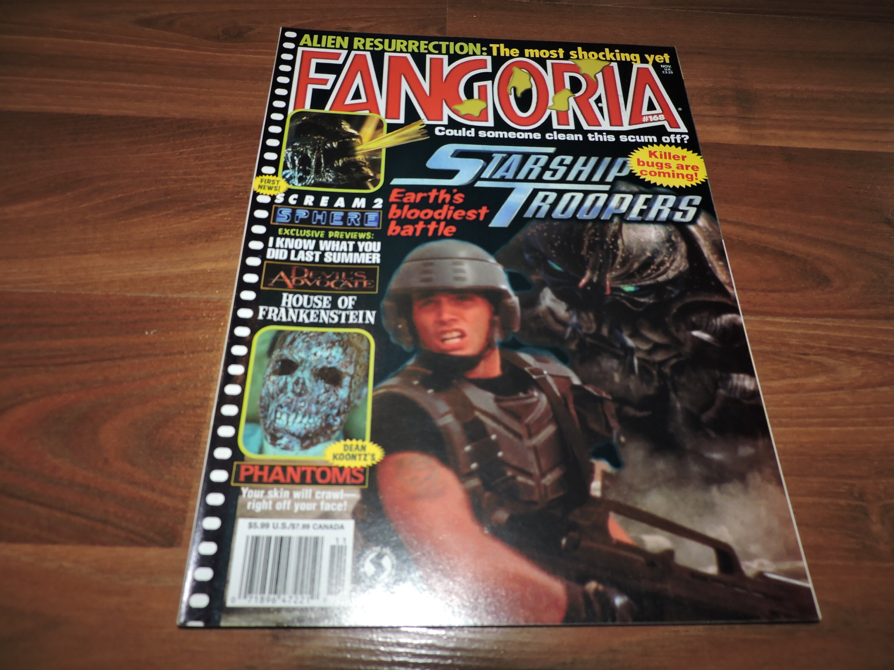FANGORIA Horror Entertainment Magazine Issue #168 1997 Starship Troopers  Cover - Etsy, image size:3000x2250