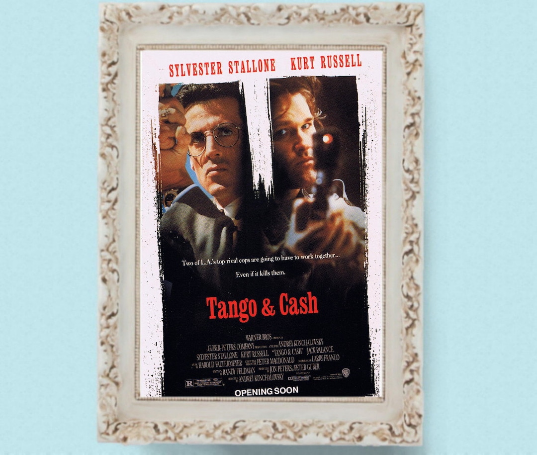 Buy 1989 Tango Cash Stallone Kurt Russell Movie Poster Adversitement  Online in India