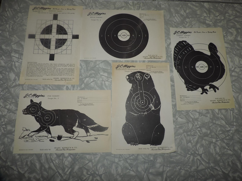 Lot of 5 Reproduction 1950s Vintage Sears Paper Target Pages - Etsy