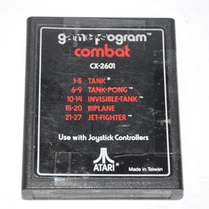 1970s ATARI Game Program Combat CX-2601 Video Game Cartridge CBS ColecoVision