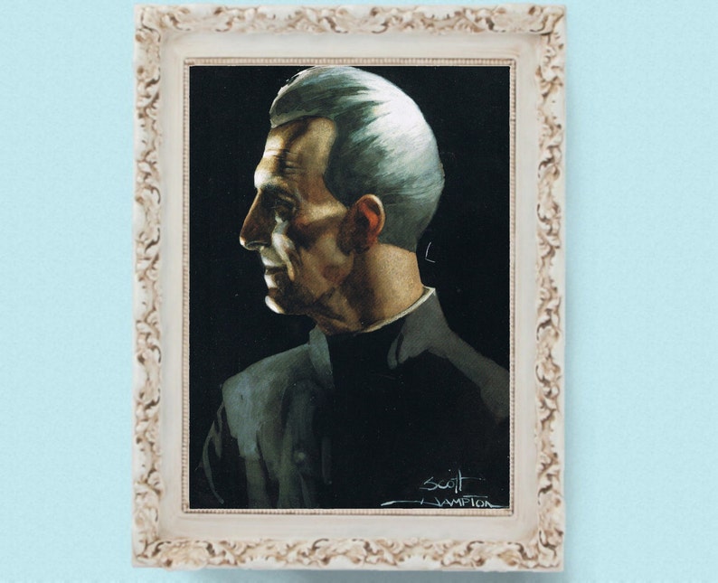 Grand Moff Tarkin Vintage Star Wars Illustration Painting Poster Print 8.5x12