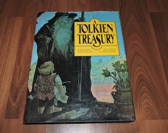 A Tolkien Treasury 1989 Hardcover Book with DJ First Printing