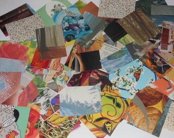 100 Recortes Mixtos Vintage 2.5 x3.5 para ATCs, ACEOs, Scrapbooking, Etc.