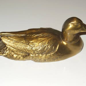 Vintage Messing Entenvogel Figur