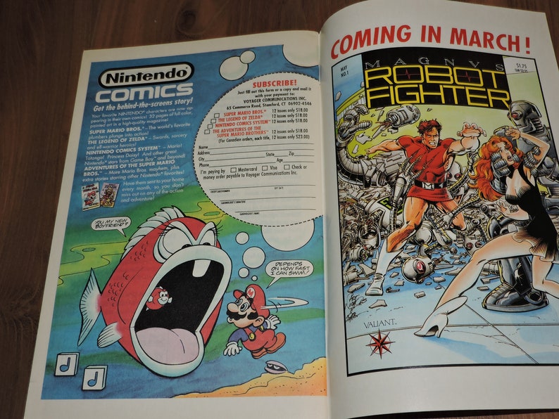 1991 Adventures of the Super Mario Bros. 3 Nintendo Comics System Valiant Comic Book image 8