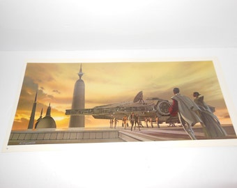 Cloud City 1980 Original Vintage Star Wars Painting Print by Ralph McQuarrie