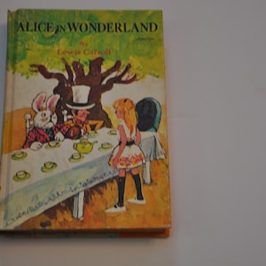 Alice&#39;s Adventures in Wonderland and Through the Looking-Glass Vintage Whitman Hardcover Children&#39;s Book