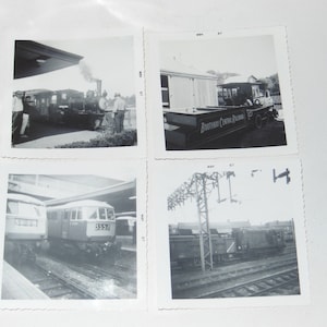 6 Antique 1967 Railroad Train Station Photographs