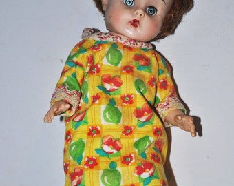 Vintage Plastic Doll Sleep Eyes Doll 15"
