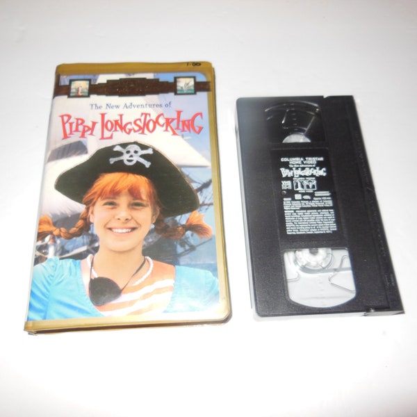 The New Adventures of Pippi Longstocking (1988) Vintage 1996 VHS Tape Adventure Film