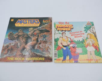 2 x Masters Of The Universe He-Man und She-Ra Vintage Softcover Kinderbücher
