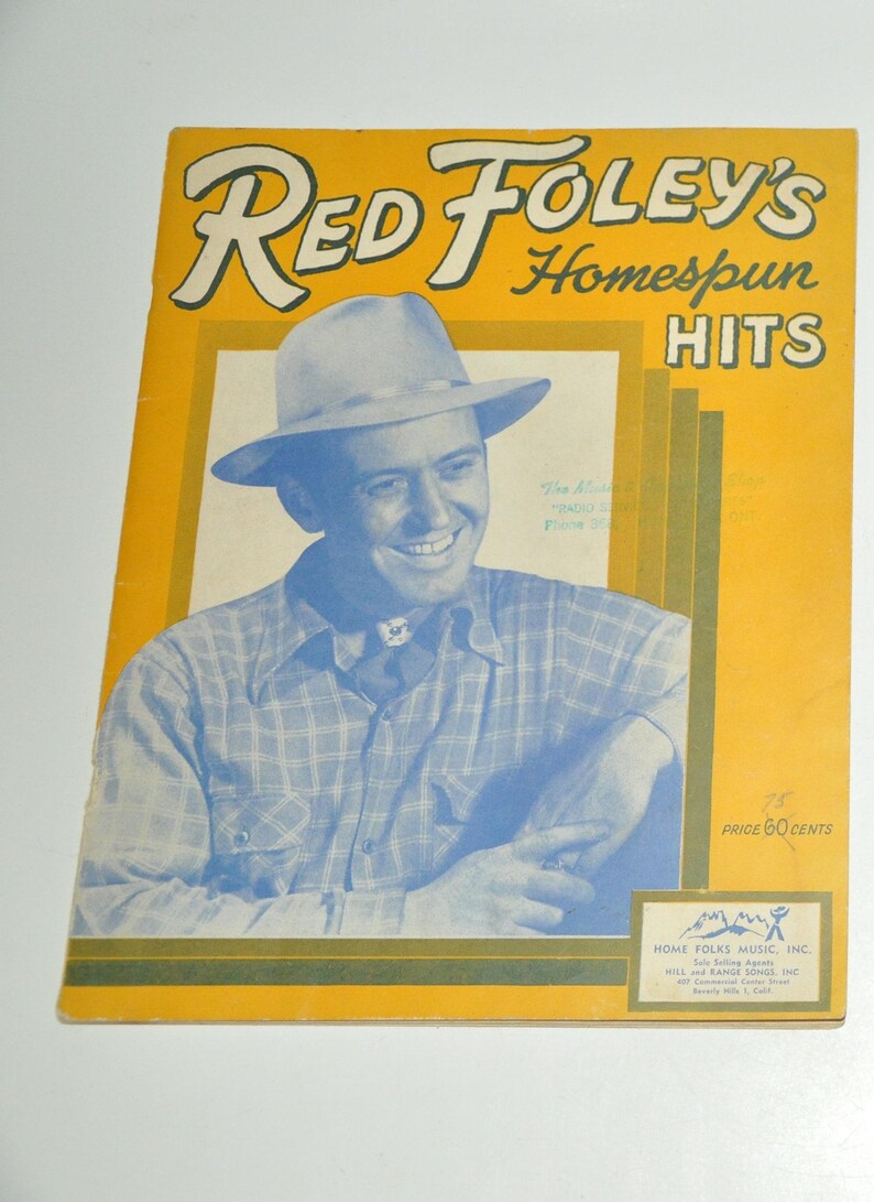 Red Foley's Homespun Hits Vintage Songbook - Folk / Country Music Books ...