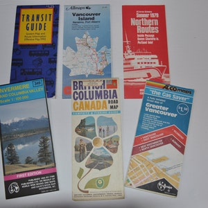 Colombie-Britannique B.C, Canada vintage Cartes et brochures
