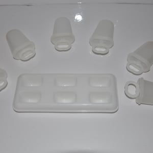 Set of 6 Vintage Tupperware Popsicle Makers Molds With Holding Tray