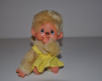 Vintage 1974 Monchhichi Monkey Plush Toy: Sekiguchi Japan