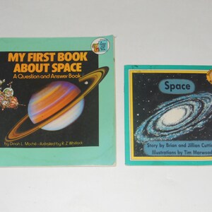 2x Outer Space Softcover Children&#39;s Science Books Space and My First Book About Space