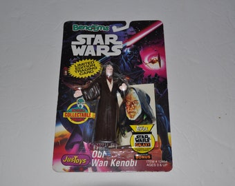 1993 Sealed Star Wars Bend-Ems Obi-Wan Kenobi Bend'ems Action Figure with Trading Card