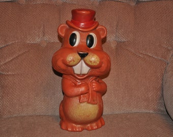 Vintage Reliable Plastic Beaver Piggy Bank