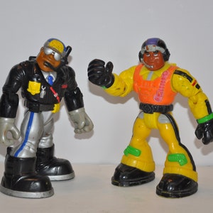 2 Vintage Fisher Price / Mattel Rescue Heroes Lote de 2 bonecos de ação