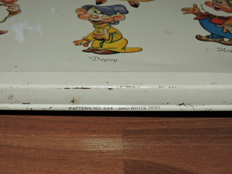 Large Vintage Walt Disney Snow White and the Seven Dwarfs Tray - Etsy