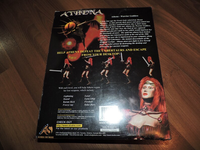 Sealed ATHENA Aludra Software PC Game Windows 95 CD Rom
