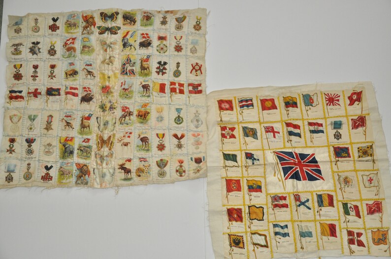 cigarette fabric Khaki Tobacco Cloth Sold By The Yard fat quarter Antique Tobacco / Cigarette Silks