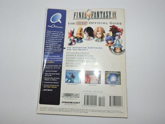 2000 Final Fantasy IX Official Strategy Guide Playstation Video