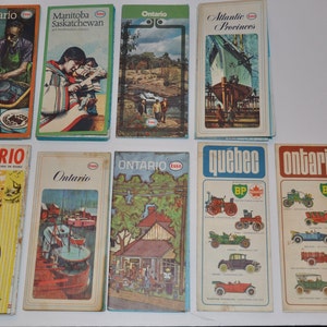Fuel Company Canada Cartes de pliage vintage canadiennes