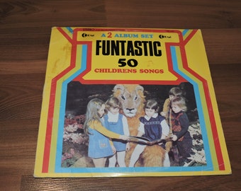 12" Record 2 LP Set FUNTASTIC 50 Childrens Songs by K-Tel