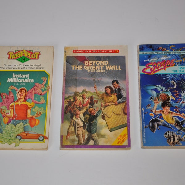 Vintage Book Lot Of 3- Choose Your Own Adventure  CYOA / Twist-A-Plot / Books