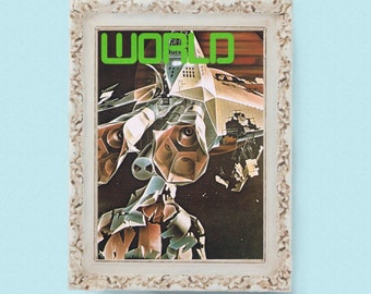 WORLD Spacecraft 1980 Science Fiction / Fantasy Art Print