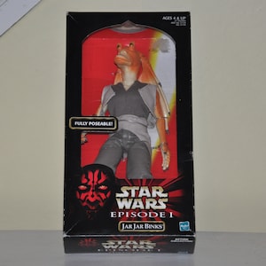 Large 12&#39;&#39; Star Wars Jar Jar Binks Sealed Action Figure 1998 Hasbro NIB